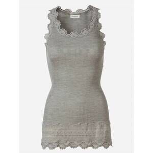 NEW ROSEMUNDE women's benita silk top in light grey